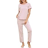 Fysumeoa Womens Pajama Sets Fall 2 Piece Soft Lounge Set Ladies Pj Set Comfy Loungewear Sleepwear with Pockets