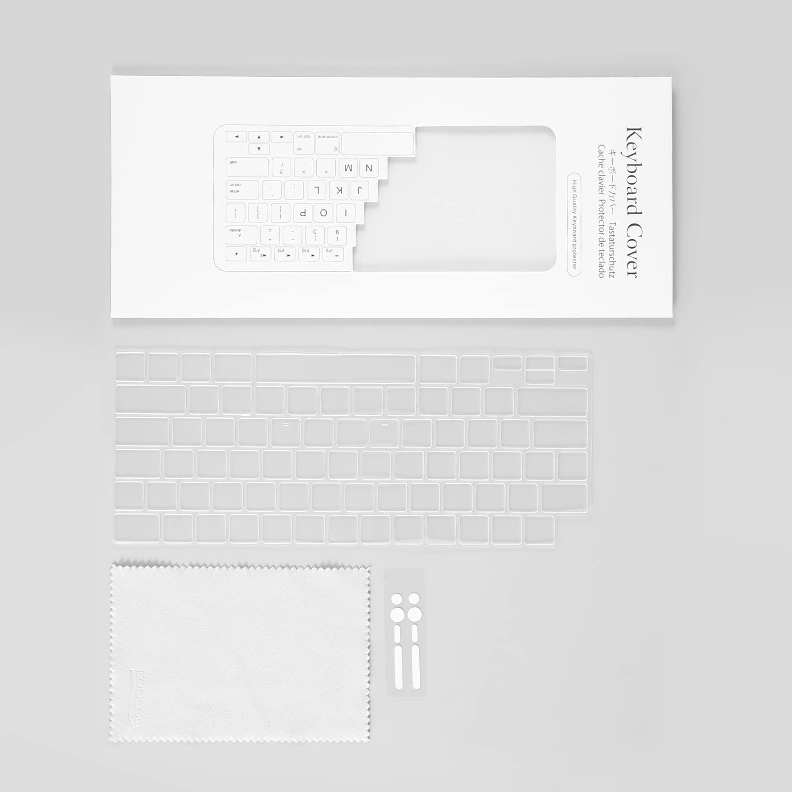 EooCoo Keyboard Cover Compatible with 2025 2024 2022 MacBook Air 13.6 Inch M4 M3 M2, 2025 2024 2023 Air 15 M4 M3 M2, 2024 2023 2021 MacBook Pro 14/16 Inch Pro/Max M4 M4 M2 3 M2 M1, EU Layout, TPU
