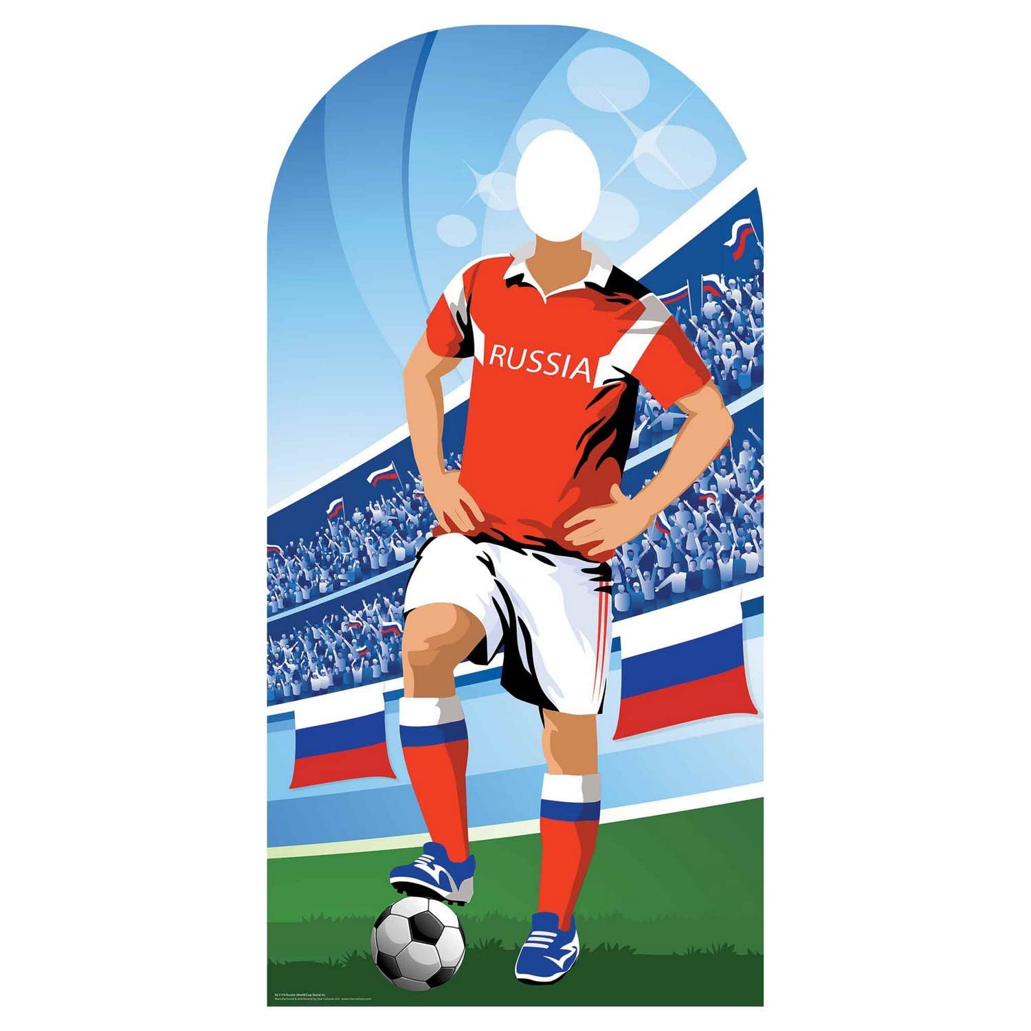 STAR CUTOUTS SC1174 Russia Football Team Lifesize Cardboard Standee - National Competitions - 190cm - Great for parties, decorations and gifts