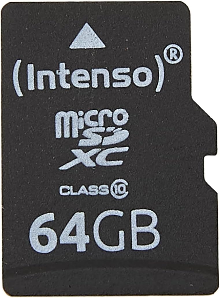 Intenso 3413490 64GB Micro SD Card Class 10 U1 Adapter - Full HD Video