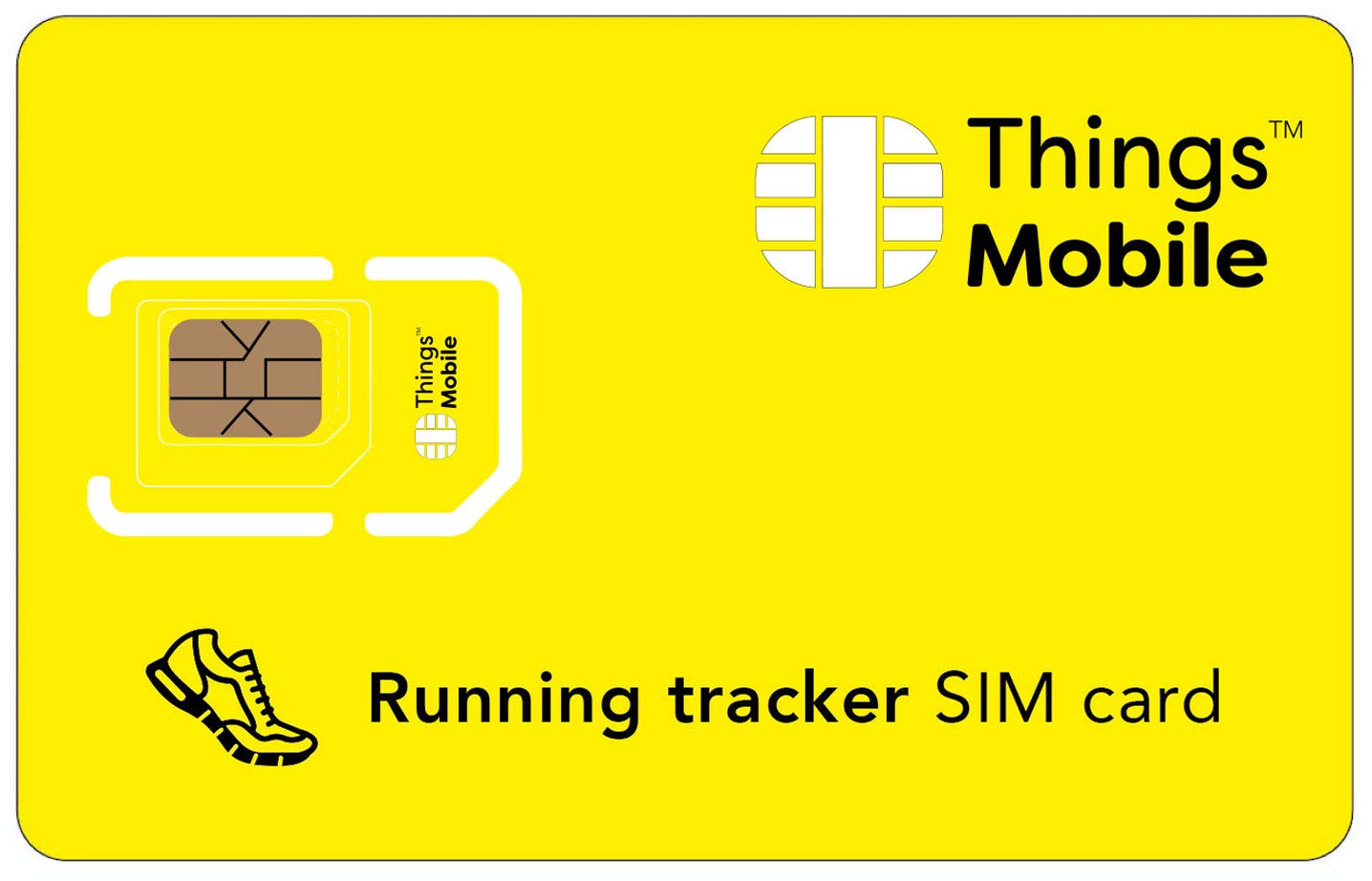 RUNNING TRACKER SIM Card - Things Mobile - with Global Coverage and Multi-Operator GSM/2G/3G/4G LTE Network, No Fixed costs, No Expiration Date and Competitive Rates, with €10 Credit Included
