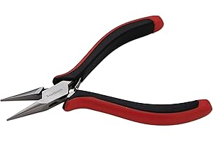 The Beadsmith Chain Nose Pliers –Fine Tips – 5 inches (127mm) – Ergonomic Handle with Double Leaf Springs – Jewelry Making To