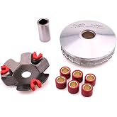 Glixal GY6 49cc 50cc 80cc 100cc High Performance Racing Variator Kit | Front Clutch with 6.5g Roller Weights, Compatible with 4-Stroke 139QMB 139QMA 147QMD Engine Scooter Moped ATV Go-Kart