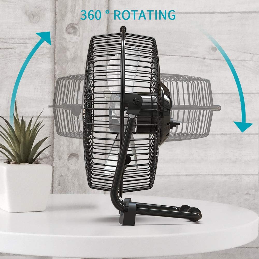 OPOLAR USB Powered Desk Fan with USB plug, 9 Inch Quiet Portable Fan with Enhanced Airflow, 2 Speeds,Perfect Personal Cooling Fan for Home Office Table: Home & Kitchen