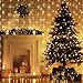 Window Curtain String Lights 300 LED, JIERAY String Lights Curtain, Curtain Lights Warm White for Bedroom Indoor Outdoor Patio Wall Decorations