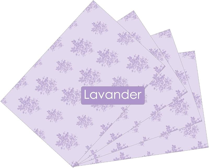 ZYBUX Scented Drawer Liners - Lavender 12 Sheets 43x58cm for Freshness