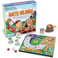 Learning Resources Math Island Addition & Subtraction Game - 8 Pieces, Ages 6+ Educational Board Games for Kids, Elementary M