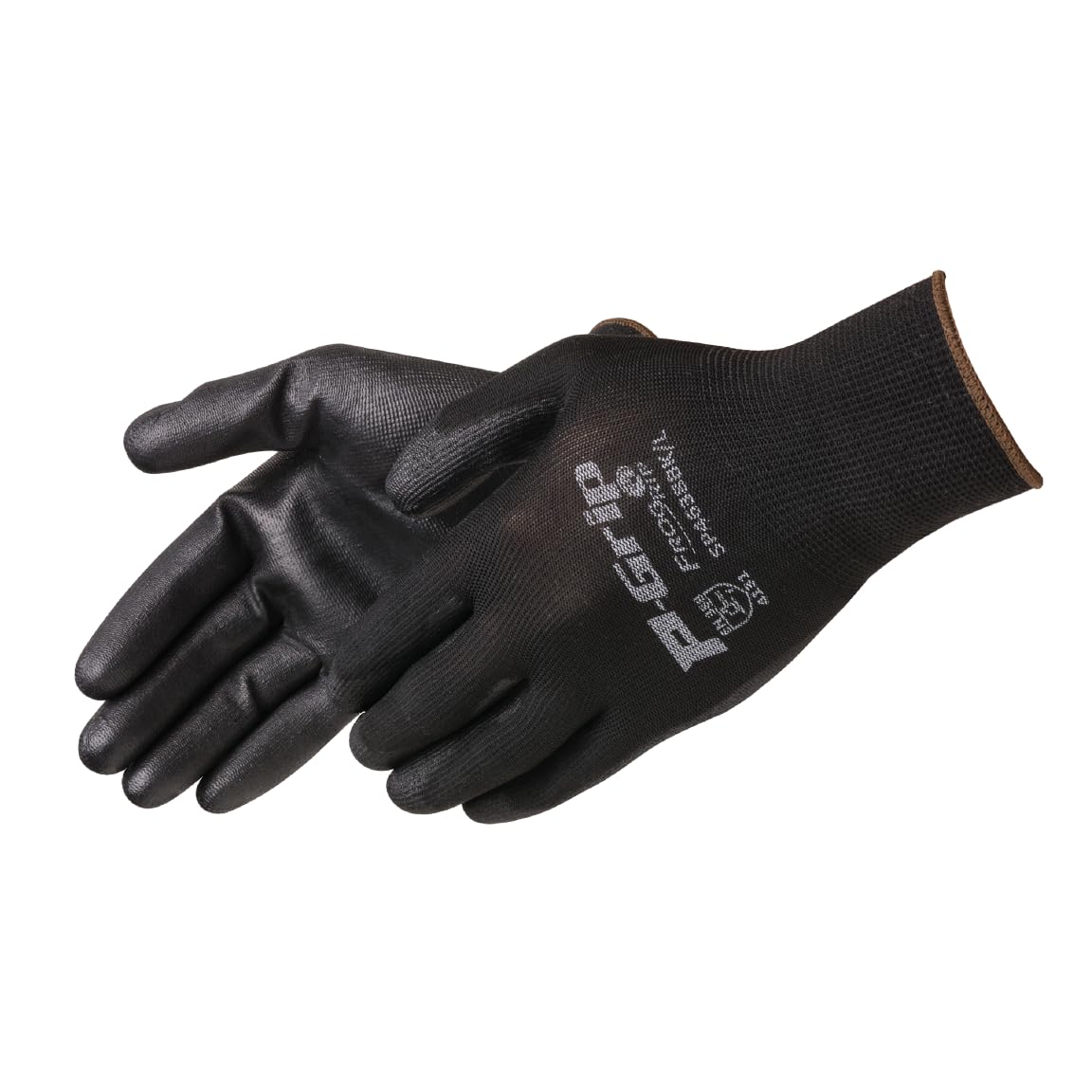 Liberty P-Grip Ultra-Thin Polyurethane Palm Coated Seamless Glove | 13-Gauge Polyester Shell, Lightweight, Breathable | for Mechanic, Construction, Industrial | 2X-Small, Black (Pack of 12) Image