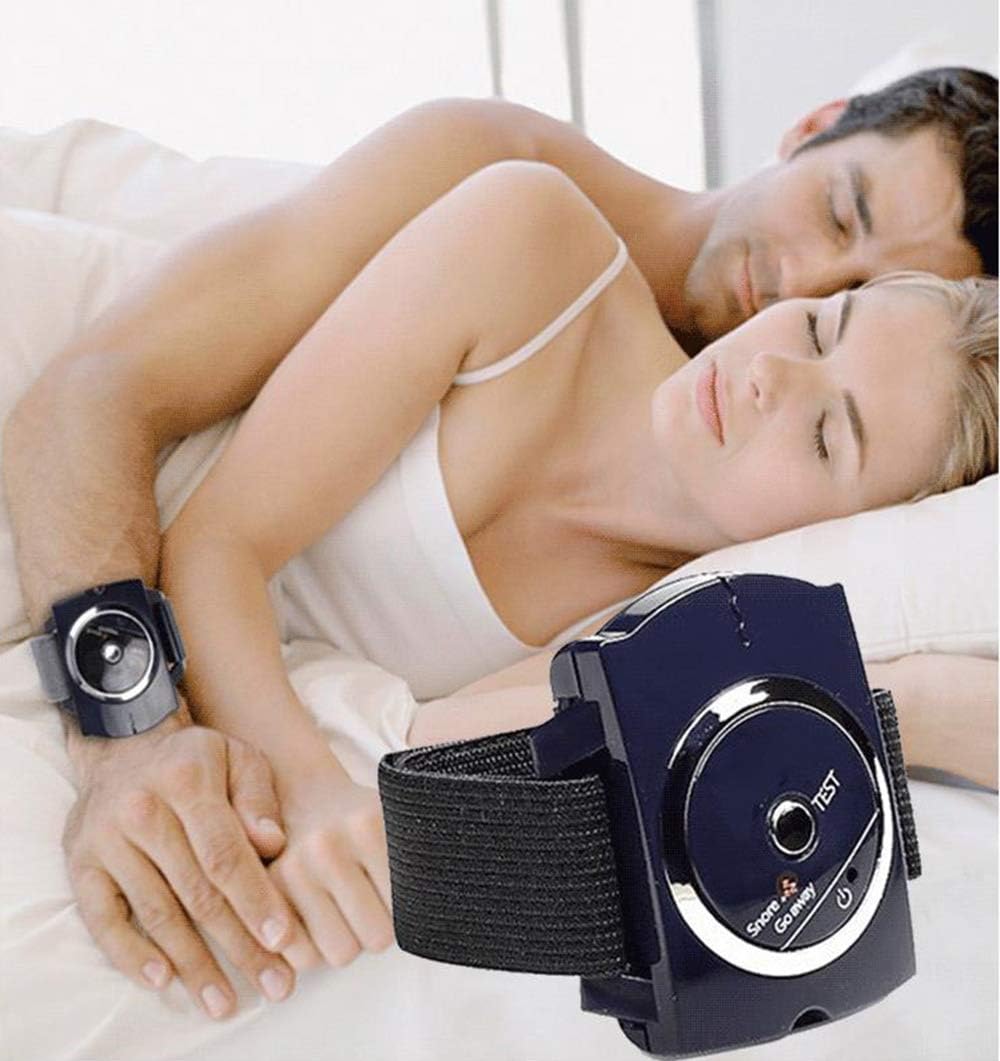 Yinch Infrared Anti Snoring Bracelet Devices Sleep Connection Snore Stopper Wristband Intelligent Snoring Solution Good Sleep Aid Retainer for Men and Women (1 Pack Black Blue): Health & Personal Care