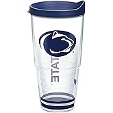 Tervis Made in USA Double Walled Penn State University Nittany Lions Insulated Tumbler Cup Keeps Drinks Cold & Hot, 24oz, Arctic
