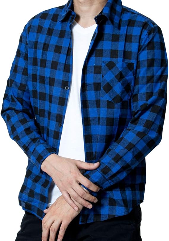 Amazon ノン ラビッシュ ブロック チェックシャツ 長袖 ライトクロス仕様 メンズ レディース ギンガム バッファロー コットン ボタン シャツ Cms 0002 シャツ 通販