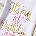 NNJXD Girl Newborn It's My 1st Birthday 3 Pcs Outfits Romper+Skirt+Headband Size (1) 1 Years Rose