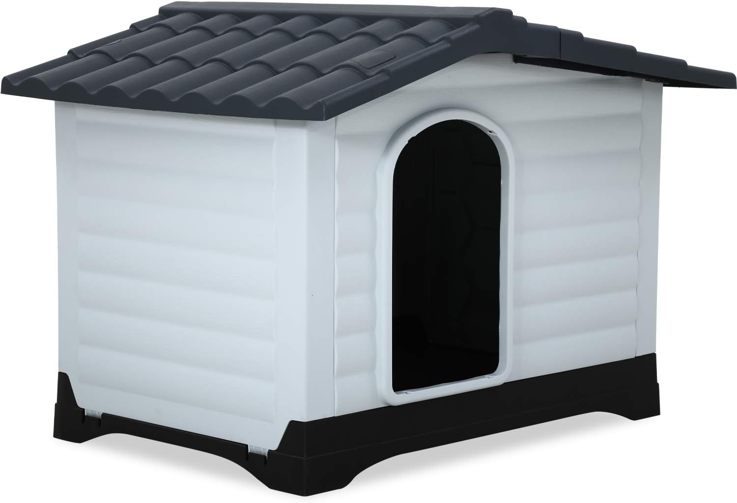 Dog Houses for Small, Medium Dogs Outside, 28" High Waterproof Ventilate Plastic Pet Kennel with...