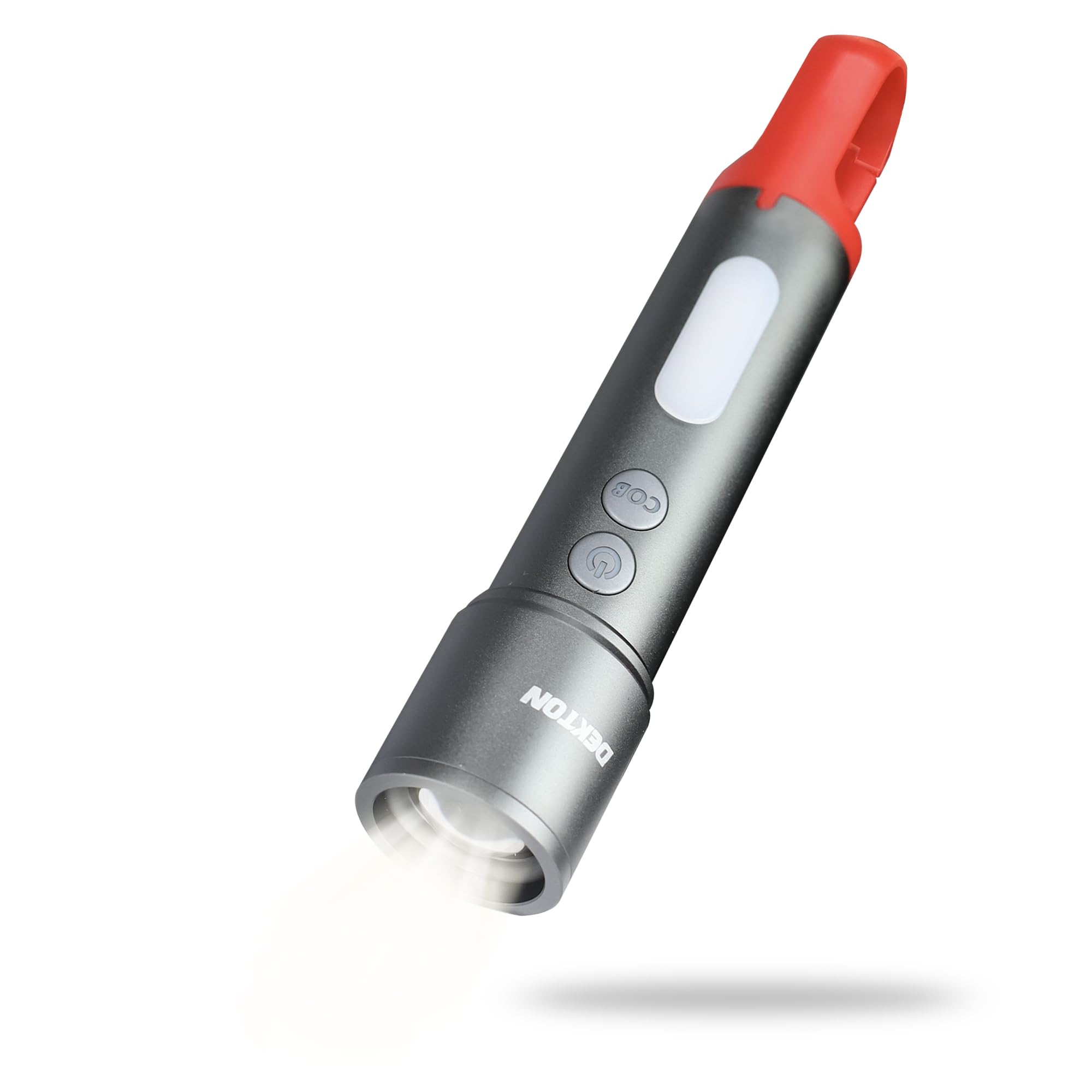 Dekton Multifunction Flashlight| 9 Modes| Easy Focus| Side Cob Light| Type-C USB| Colour Filters| Ideal for Emergencies and Outdoor Activities| Compact and Durable Design| USB Rechargeable