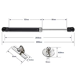 Ravinte Hardware 6 PCS Gas Struts for Cabinet 10
