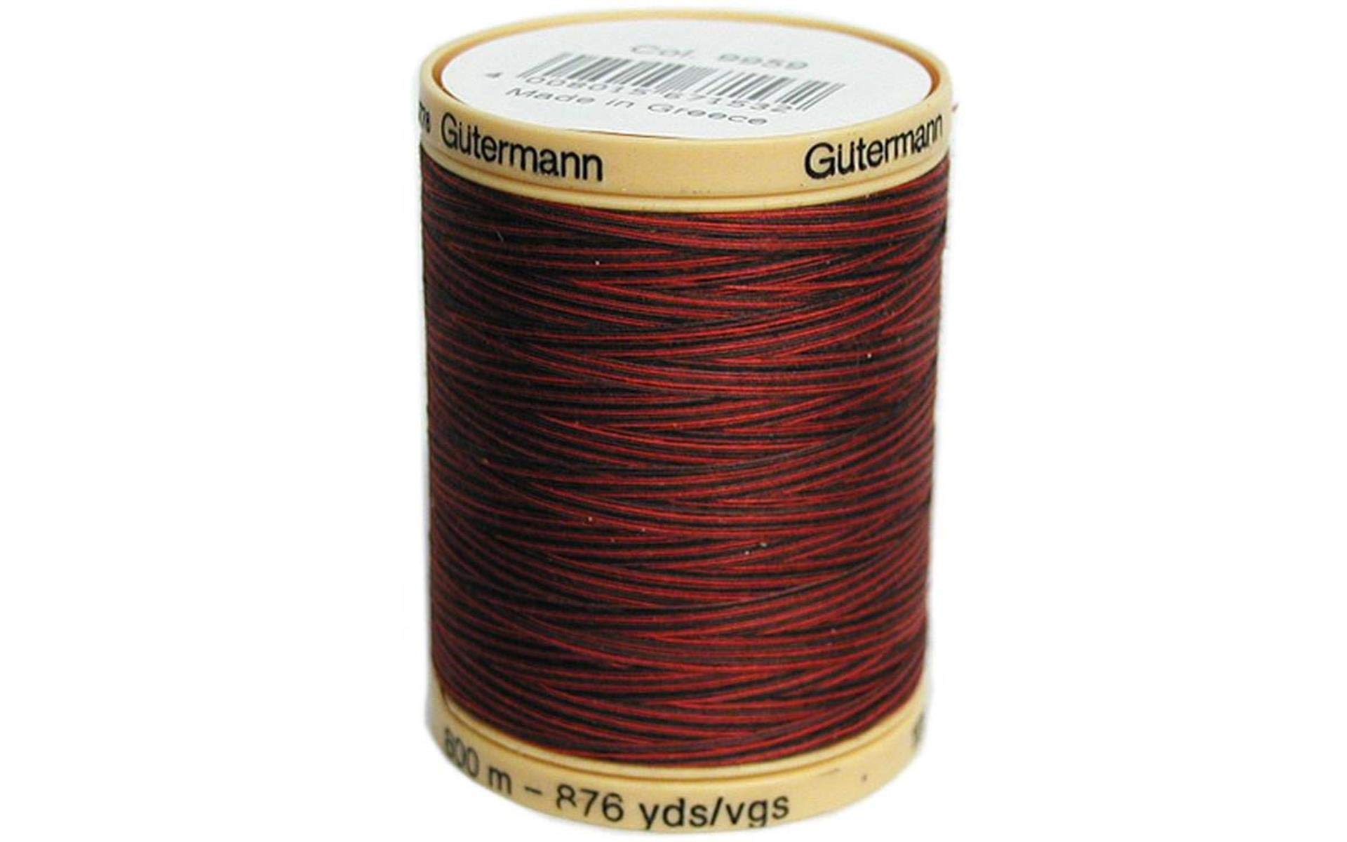 Gutermann 876 yd Natural Cotton Thread Variegated, Berry Berry