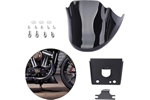 Aferrizu Motorcycle Front Spoiler Chin Fairing Lower Cowl Cover Compatible with Harley Sportster Iron XL 883 XL1200 2004-2014（Glossy Black ）