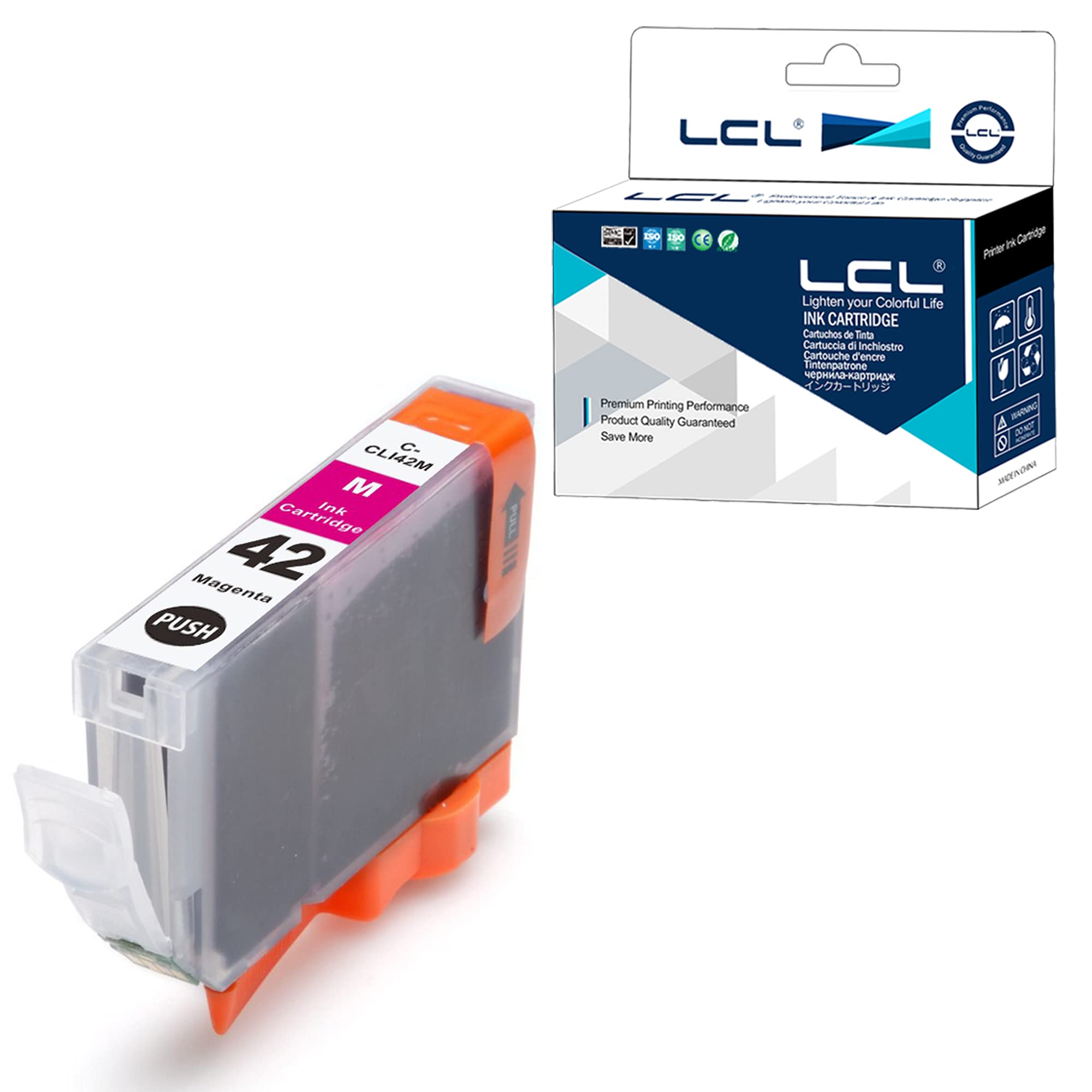 LCL Compatible Ink Cartridge CLI42 CLI-42 CLI-42M (1 Magenta) Replacement for Canon PIXMA Pro-100 Pro-100S