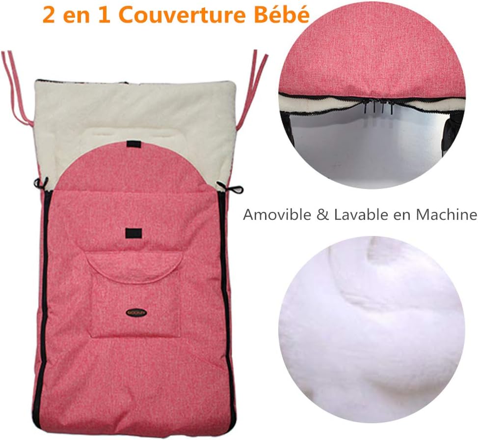 Bebe Puericulture Chancelieres Accessoire Poussette Chaises Sac De Couchage Impermeable Coupe Vent Manyo Chanceliere Poussette Chanceliere Hiver Couverture Emmaillotage Bebe Rose Stargas Ie