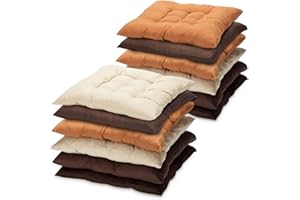 Geetery 12 Pcs Floor Pillows for Classroom Bulk Square Seating Cushions for Floor Chair School Kindergarten Reading Corner, 15.7'' Large Thick Meditation Cushions Yoga Nursery Daycare (Coffee Color)