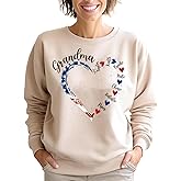 IZI POD Personalized Grandma Heart Shirt With Grandkids Name, Nana Sweatshirt, Gift for Grandma, Mom, Mother's Day, Christmas