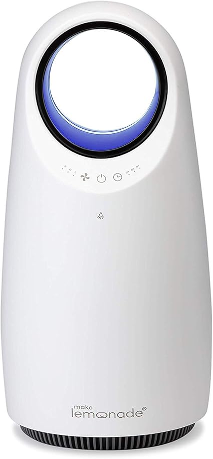 Ybzs Luftreiniger Raucherzimmer Halo Luftreiniger Austauschbare Hepa Filter Adjustable Panel Bladeless Technologie Clean Air Amazon De Kuche Haushalt