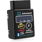 VCYOPN Bluetooth OBD2 Scanner for Car, Professional OBDII Vehicle Diagnostic Tester with Exclusive App, Wireless OBD2 Auto Engine Fault Code Reader Scan Tool for Phone PC