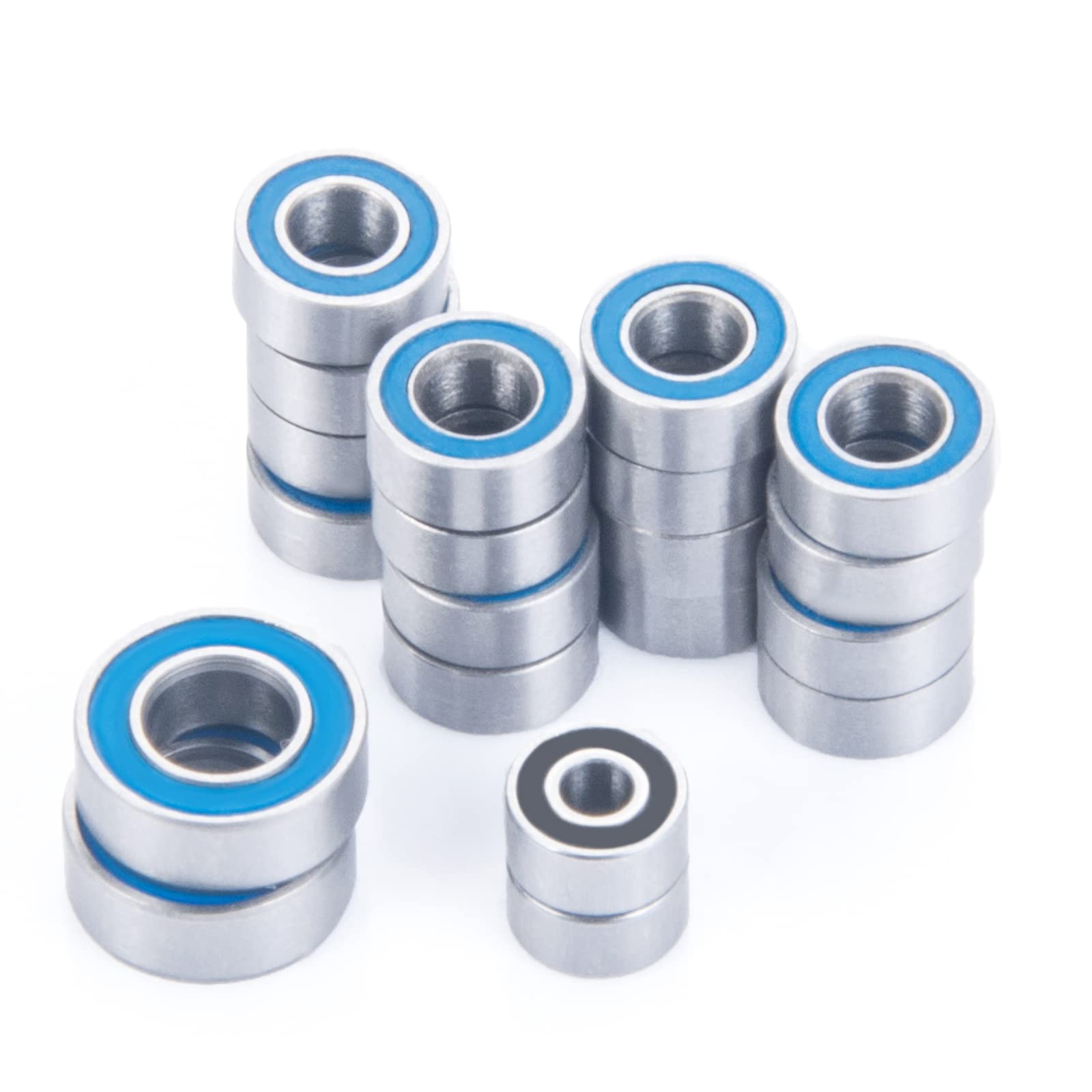 AXspeed 20Pcs 1/24th Steel Ball Bearing Kit for Axial SCX24 Deadbolt C10 JLU CRC B17 AXI00005 AXI00006 RC Car Spare Parts