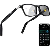 2026 Al Smart Glasses, Bluetooth Translation Glasses with 164 Languages | Color-Change Lens, Music &amp; Call, IP65 Waterproof, Free App, Fashion Audio Glasses for Meeting Driving Travelling,Thin Temples