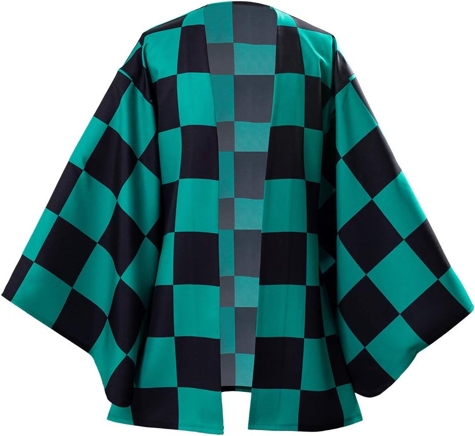 Demon Slayer Kamado Tanjirou Cosplay Costume Cloak Halloween Cape Kimono for Men Adult