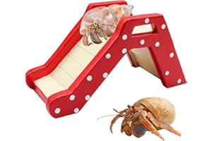 Jinkoozz Hermit Crabs Climbing Ladder Bridge, Resin Reptile Climbing Toys, Small Animals Cage Accessory, Tank Accessory, Suitable for Hermit Crab Hamster Rat