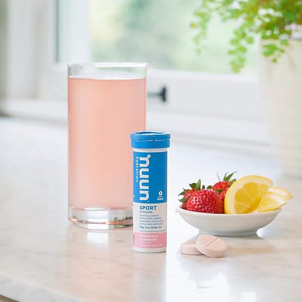 NUUN HYDRATION: STRAWBERRY LEMONADE ELECTROLYTE DRINK TABLETS (2 TUBES OF 10 TABS)