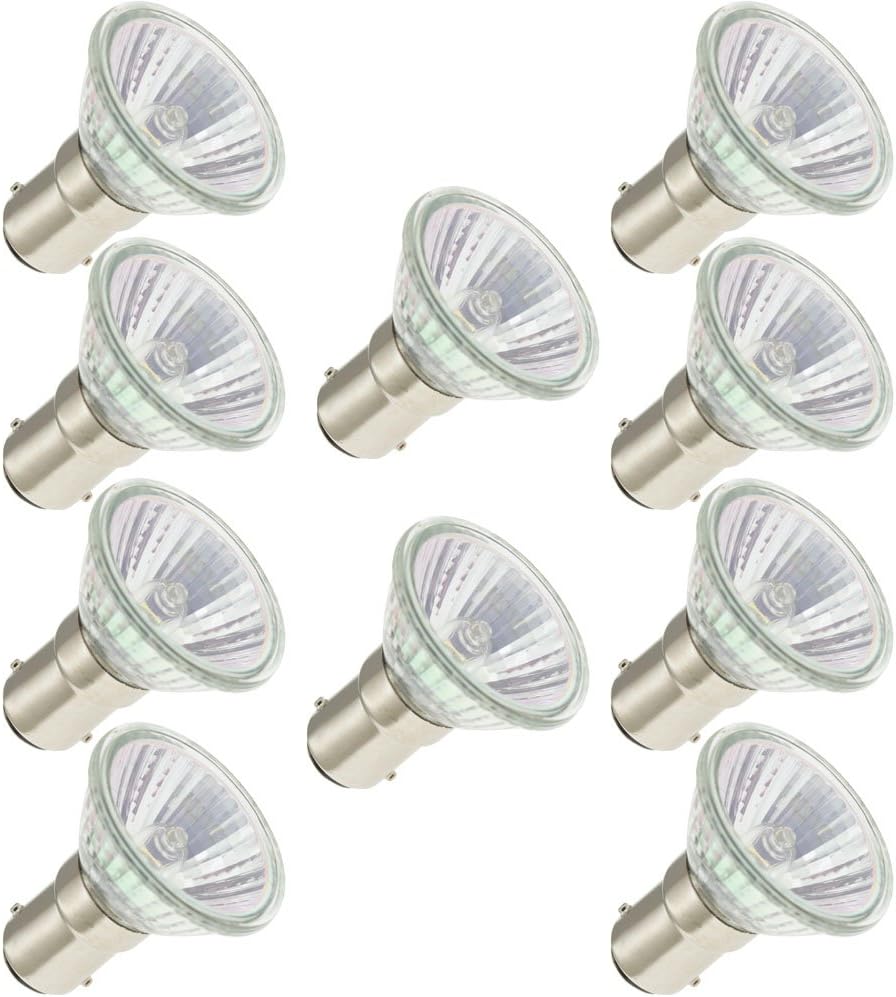 20 Watt Industrial Performance FTD/DC/CG 10 Bulbs BA15D MR11