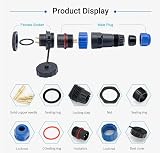 Elecbee SP13 2 Pin Aviation Connector IP68 Waterproof Male Female Plug Socket view 4