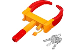 Ewovo Wheel Lock Clip Adjustable Anti-Theft Lock, Heavy Duty Protection, Universal Security Lock for Car, SUV, Boat, ATVs, Mo