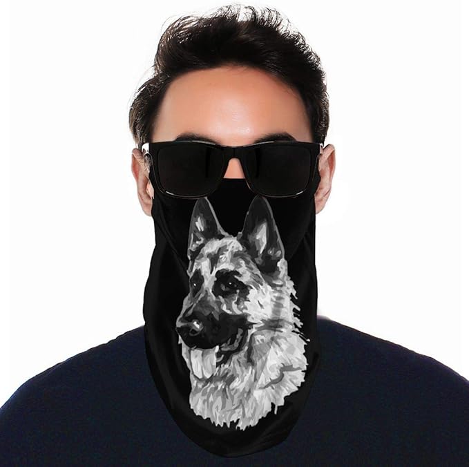 German Shepherd Dog Face Protection Neck Gaiter Face Protective Scarf