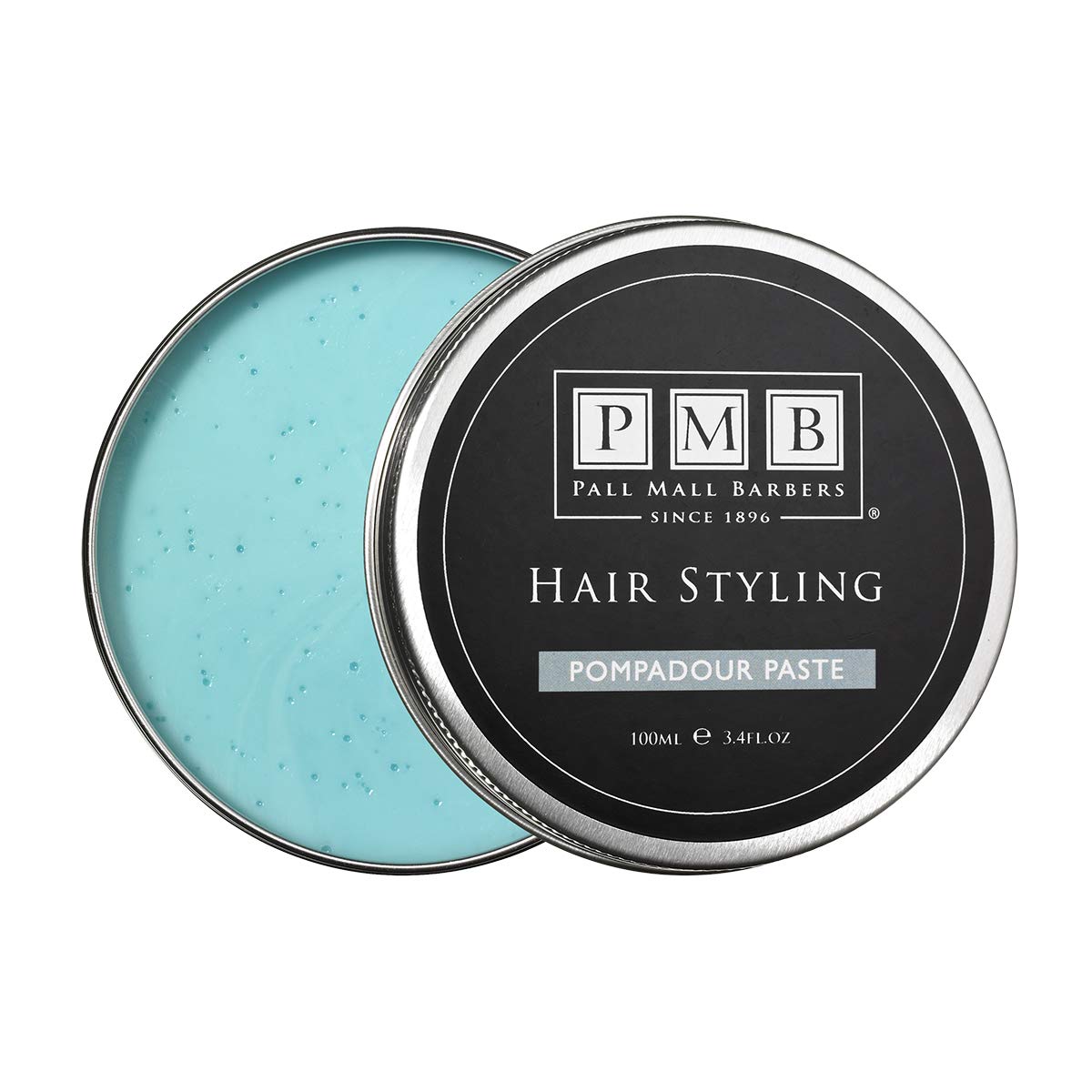 Pall Mall Barbers, Finest Hair Styling for Men Since 1896 - Pompadour Hair Paste - 100ml | Medium Hold Mens Hair Paste - Shiny Texture Finish