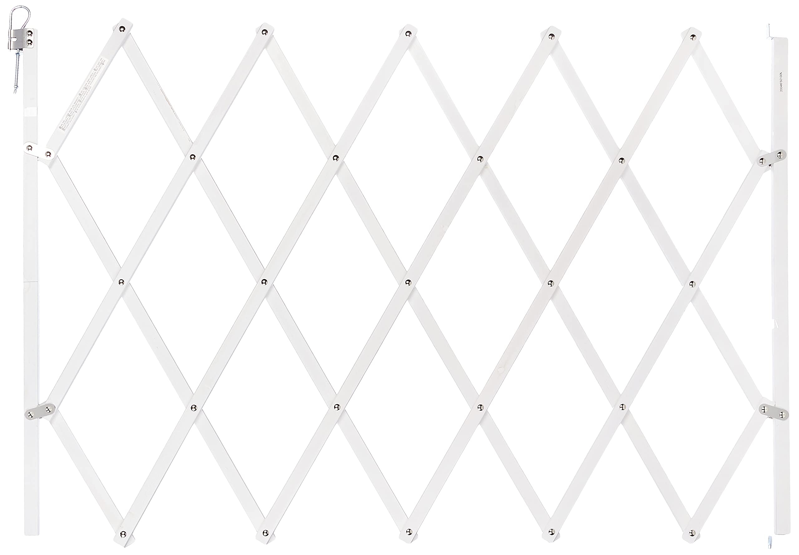 Nordlinger Pro 742001 Stop'Fix Extendable Wooden Pet Barrier for Dogs White