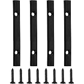 4Pcs Yootones 48mm Metal Guitar String Retainer Bar with screws replacement Compatible with Floyd Rose Tremolo Style Electric Guitar (Black)
