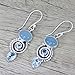 NOVICA Artisan Handcrafted Blue Chalcedony Earrings | Sterling Silver Birthstone Earrings | Dangle Earrings For Women | Sentimental Earrings For Women | Topaz Birthstone Earrings
