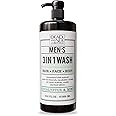 Dead Sea Collection 3 in 1 Body Wash for Men – Eucalyptus Cleanser for Body, Hair and Face - 33.8 Fl. Oz.