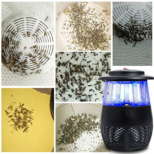 Home Insect Zappers Electric Bug Zapper Home Pest Control Traps Home Pest Repellents LED Bug Zapper Fly Trap Flying Insect Killer Mosquito Killer Pest Repellents Bug Zappers Mosquito Dispeller (Black)