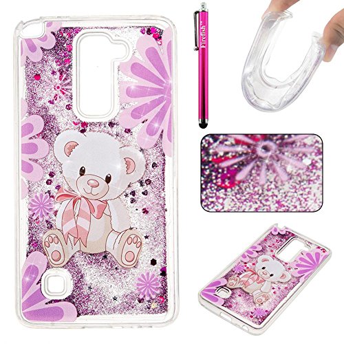 LG Stylo 2 LS775 Case, Firefish Slim Dynamic Flowing [Anti-Slip] Flexible TPU [Scratch Resistances] Protective Cover for Girls Children Fits for LG Stylo 2 LS775 -L-Bear