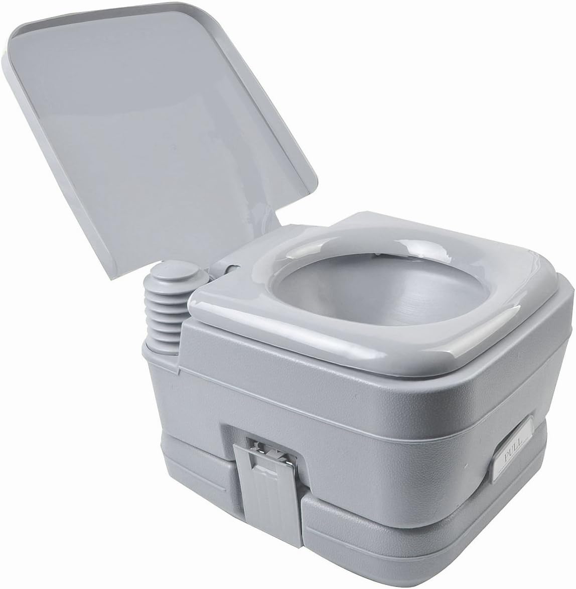 Wichai Shop WShop 2.8 Gallon 10L Portable Toilet Travel Camping Outdoor/Indoor Toilet Potty Flush Gray