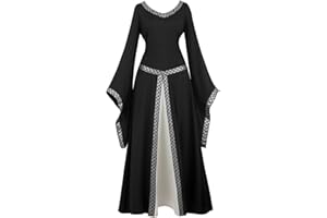 Parlsdy Womens Medieval Dress Victorian Costume Renaissance Long Dress Costumes Irish Over Cosplay Retro Gown