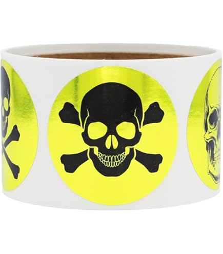 Amazon.com: Silver Skull and Crossbones Circle Dot Stickers