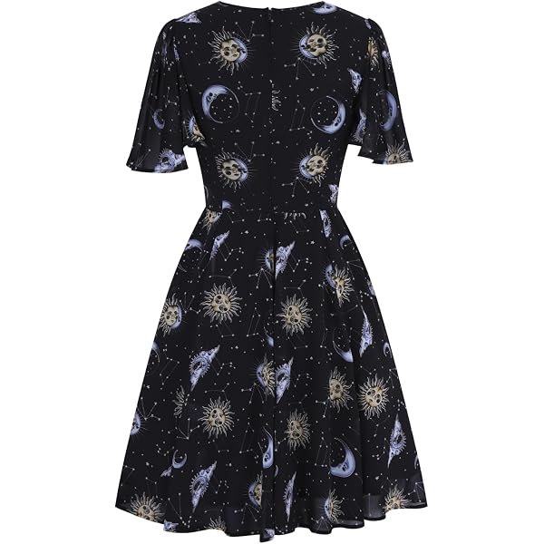 chiffon star print dress Curve Jacquard Star Chiffon Mini Dress