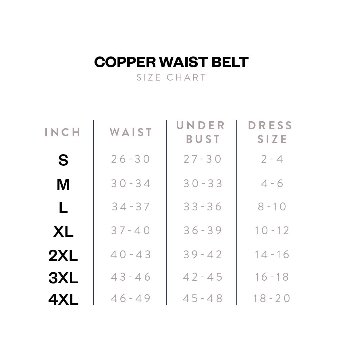 copper slim waist belt