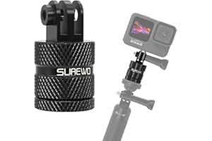 SKEZN Aluminum 1/4 inch 20 Camera Mount, 360 Degree Rotation Tripod Mount Adapter Compatible with GoPro Hero 13/12 Black, Hero 11/10/9/8/7/6 Black,DJI Action4/3, Xiaoyi 4K and Other Standard 1/4 Accessories