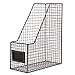 Brown Mesh Wire Metal Magazine Rack/Mail Holder/Document File Folder Storage Basket w/Label